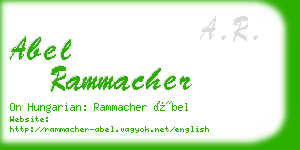 abel rammacher business card